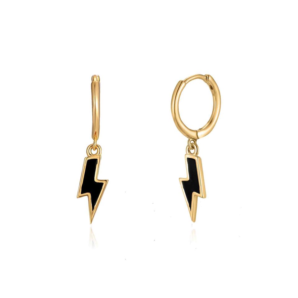 PENDIENTES RAYOS NEGRO